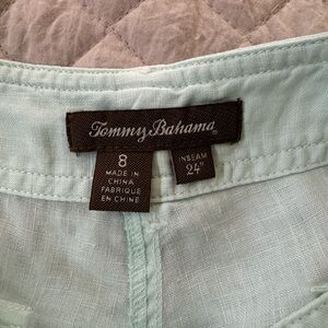 Tommy Bahama size 8 linen cargo crop pants
